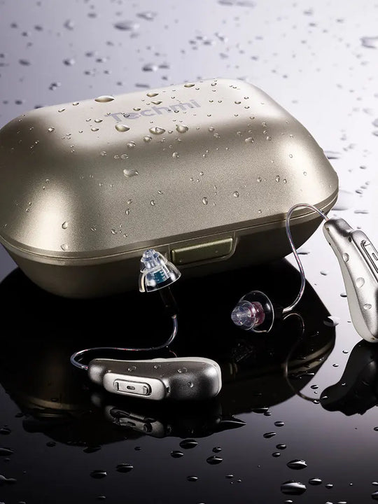 Techmi BasePro Bluetooth OTC RIC hearing aid with hearMore app