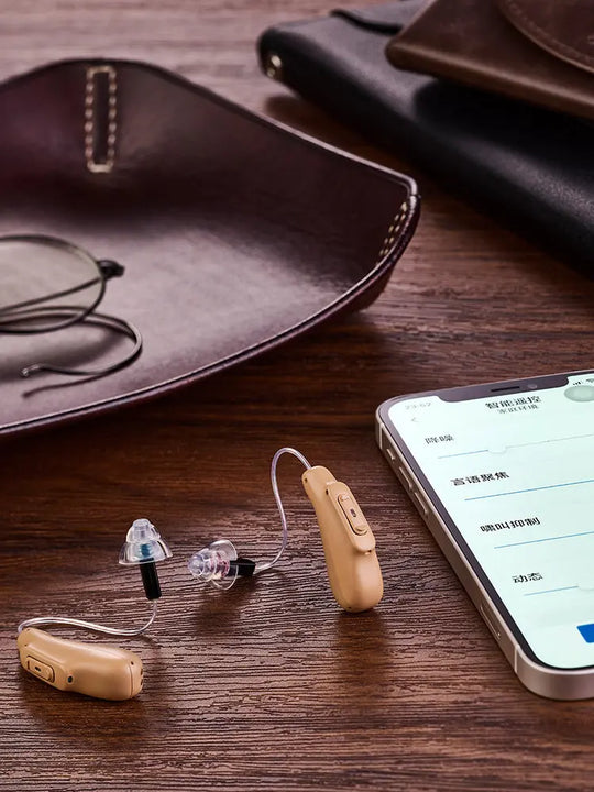 Techmi BasePro Bluetooth OTC RIC hearing aid with hearMore app