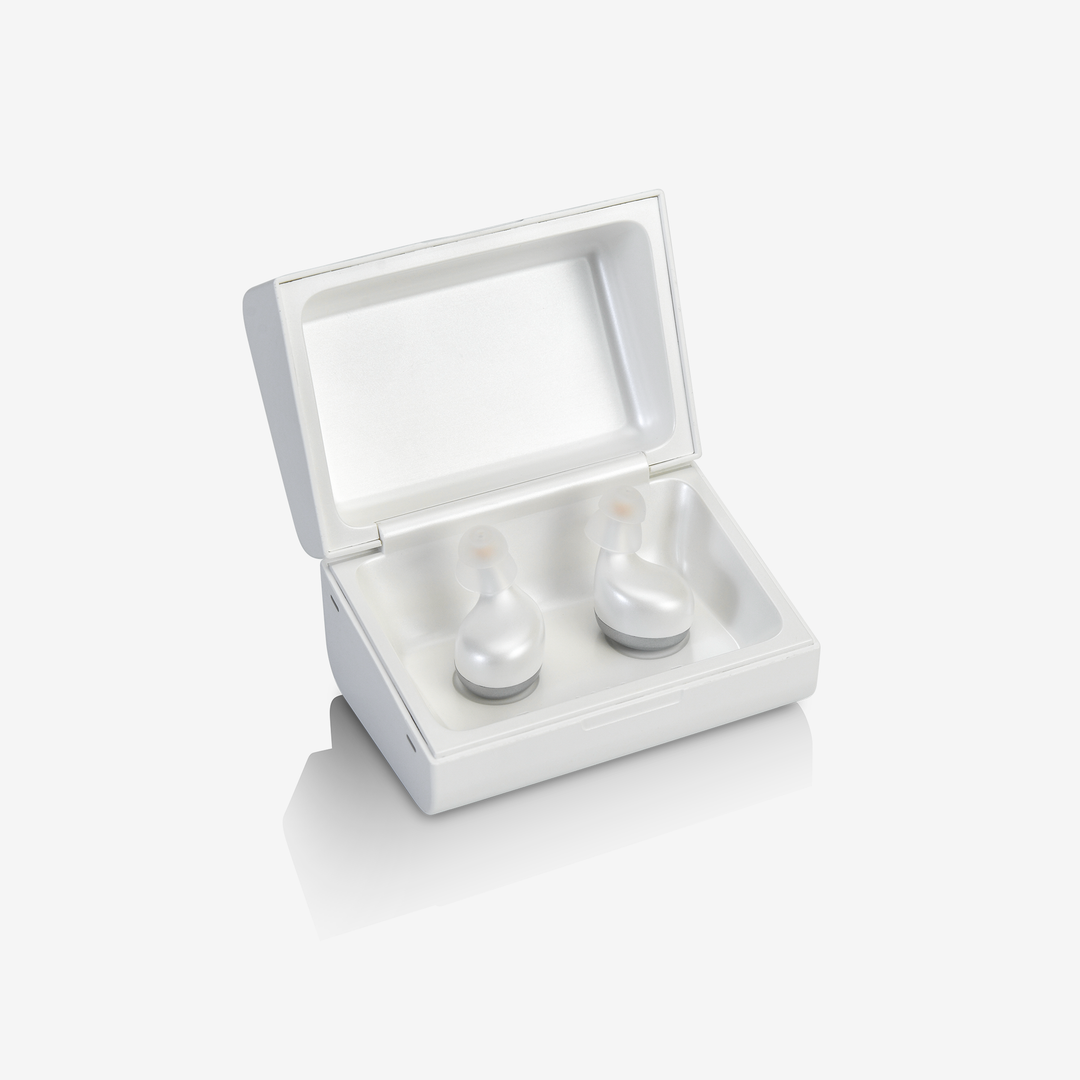 Techmi Match: OTC-Hörgeräte im Ohr mit Bluetooth 5.3 | 43 dB Verstärkung & App-Steuerung