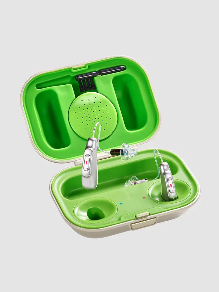 Techmi BasePro Bluetooth OTC RIC hearing aid with hearMore app